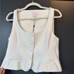 Cinq à Sept White Button Down Top